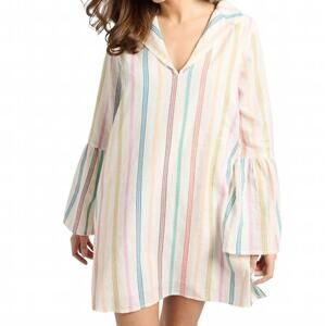 NEW MILLE chloe v-neck dress in mallorca stripe